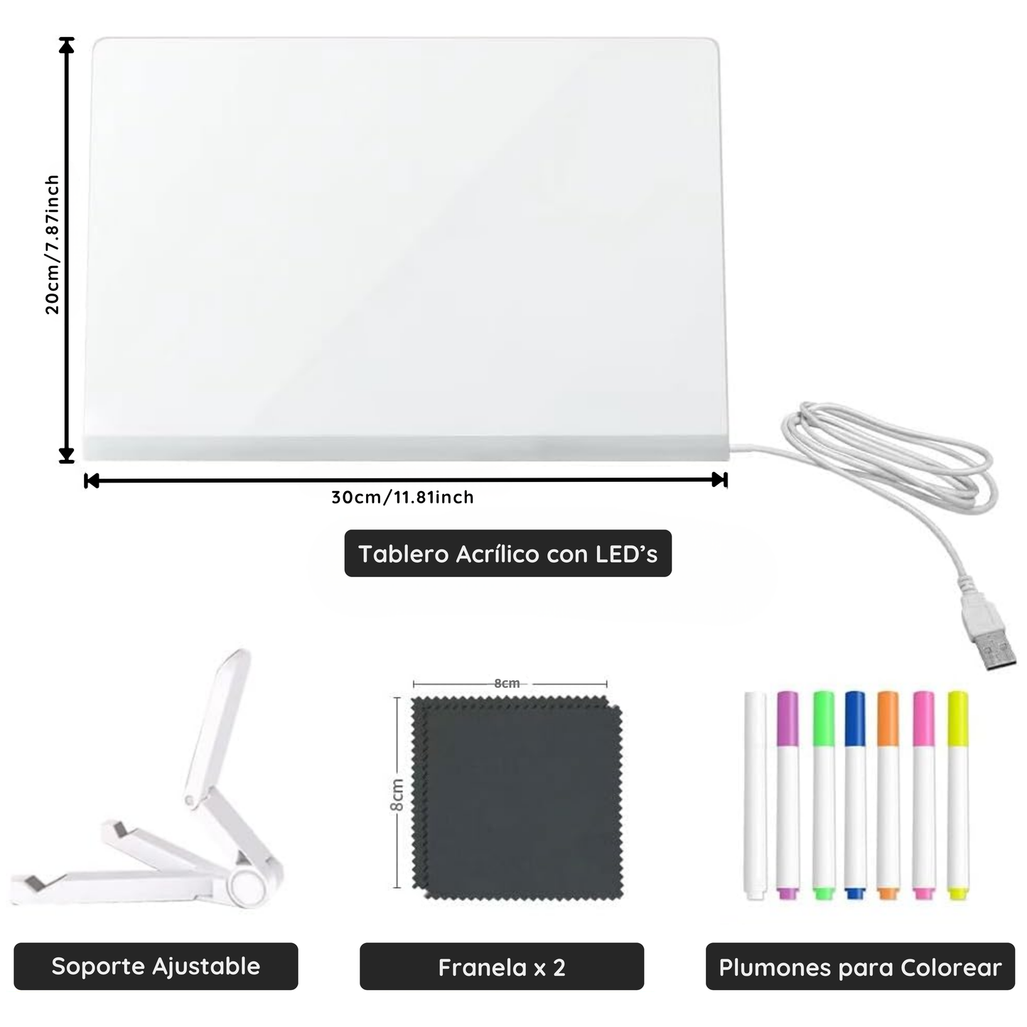 Pizarra de Dibujo con Luz